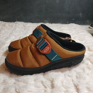 Chaco Womens Ramble Rugged Canvas Clog Shoes Retro Camel Brown Size 9